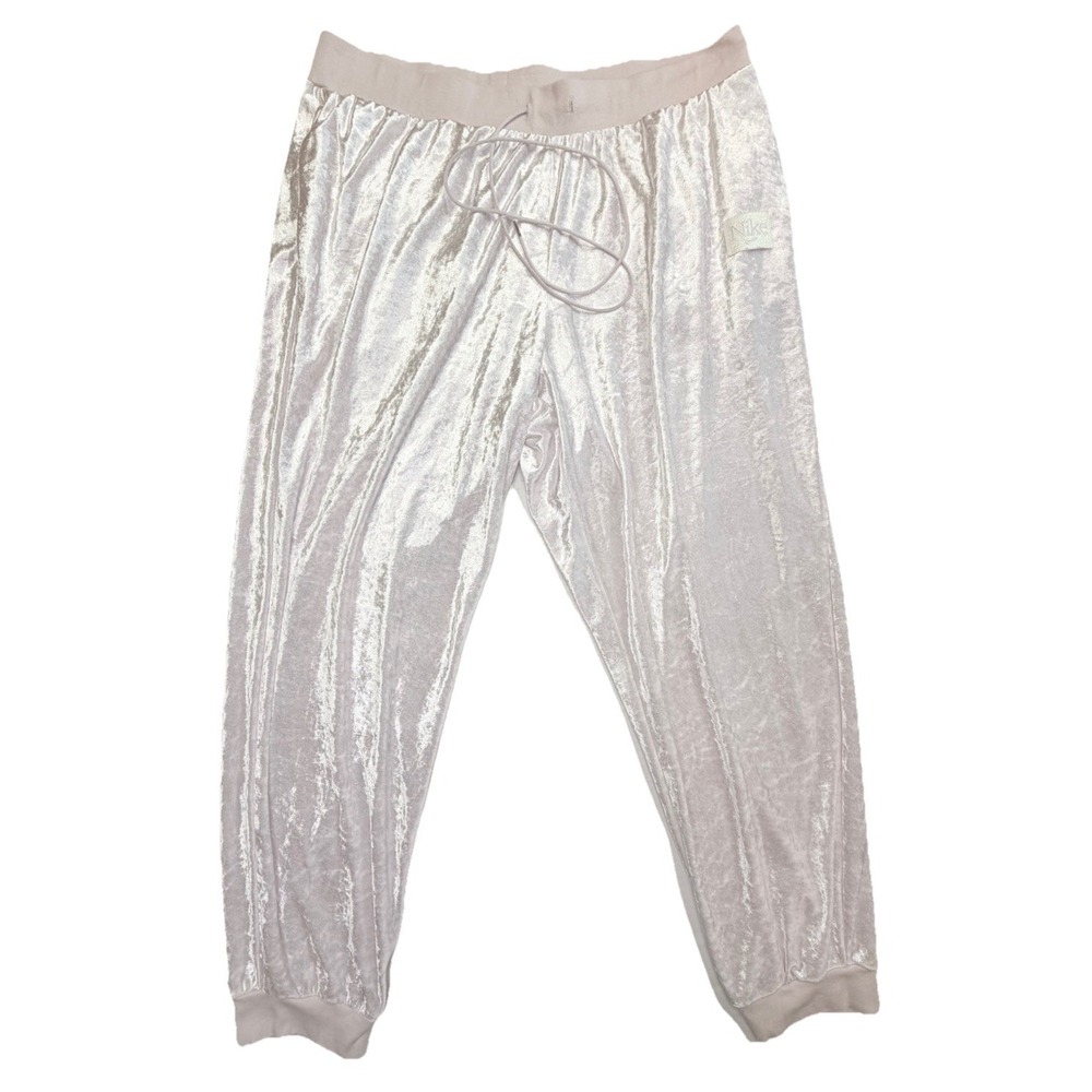 Nike NSW Femme Mid-Rise Velour Pants‎ Pink Velvet Joggers Women's Large